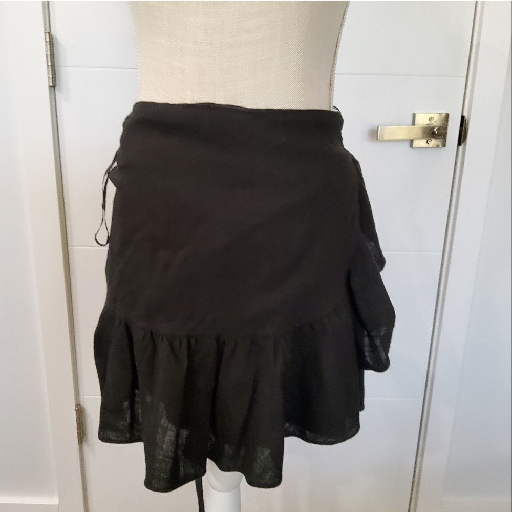 Princess Polly Linen Wrap Mini Skirt Size 8